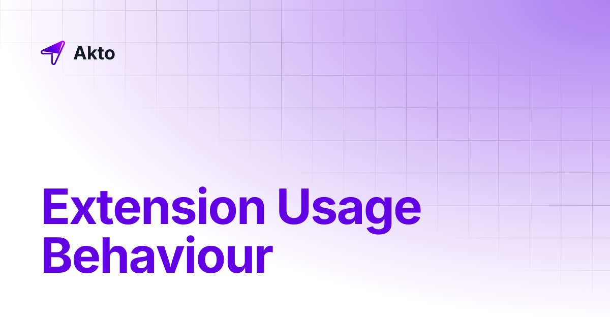 Extension Usage Behaviour | Akto